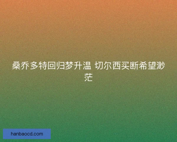 桑乔多特回归梦升温 切尔西买断希望渺茫